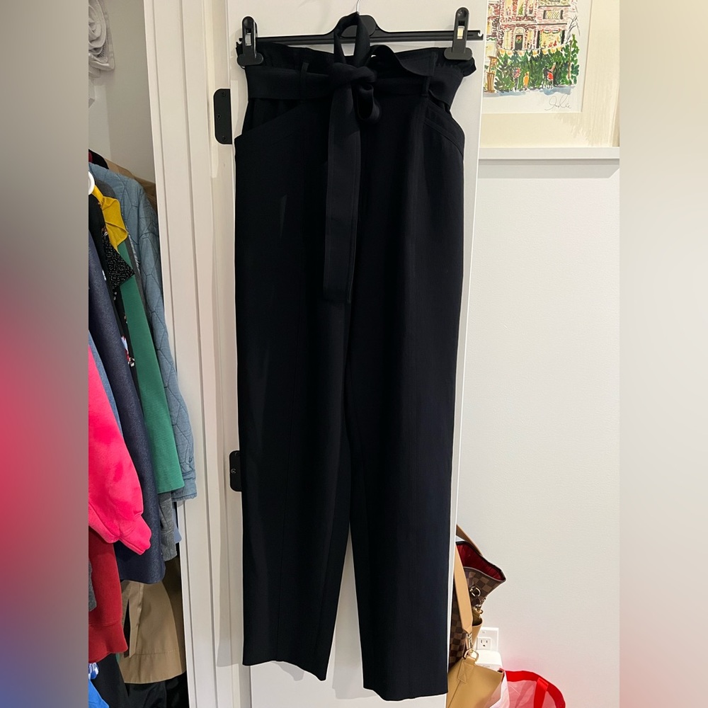 Aritzia/Wilfred black bow tie pants, size 8. Sold out online.
